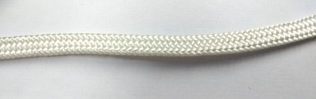 White Viscose Tubular Braid 7mm/Decorative/Crafting/Design/Textile/DIY