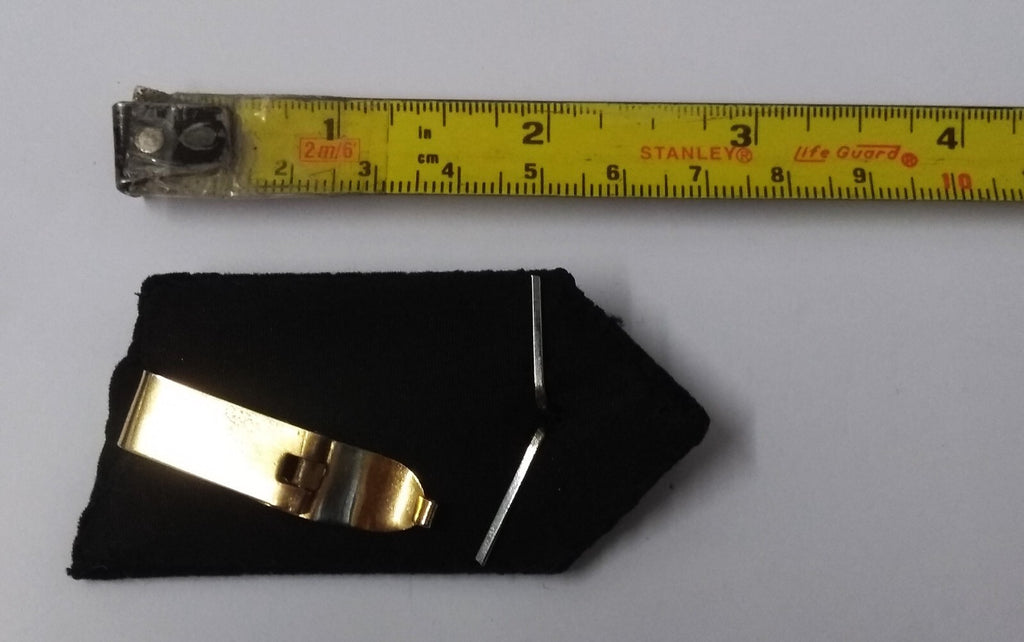 Black Gorgets Collar Tabs With Silver Leaf Insignia Plain Buttons & Clip Backs M