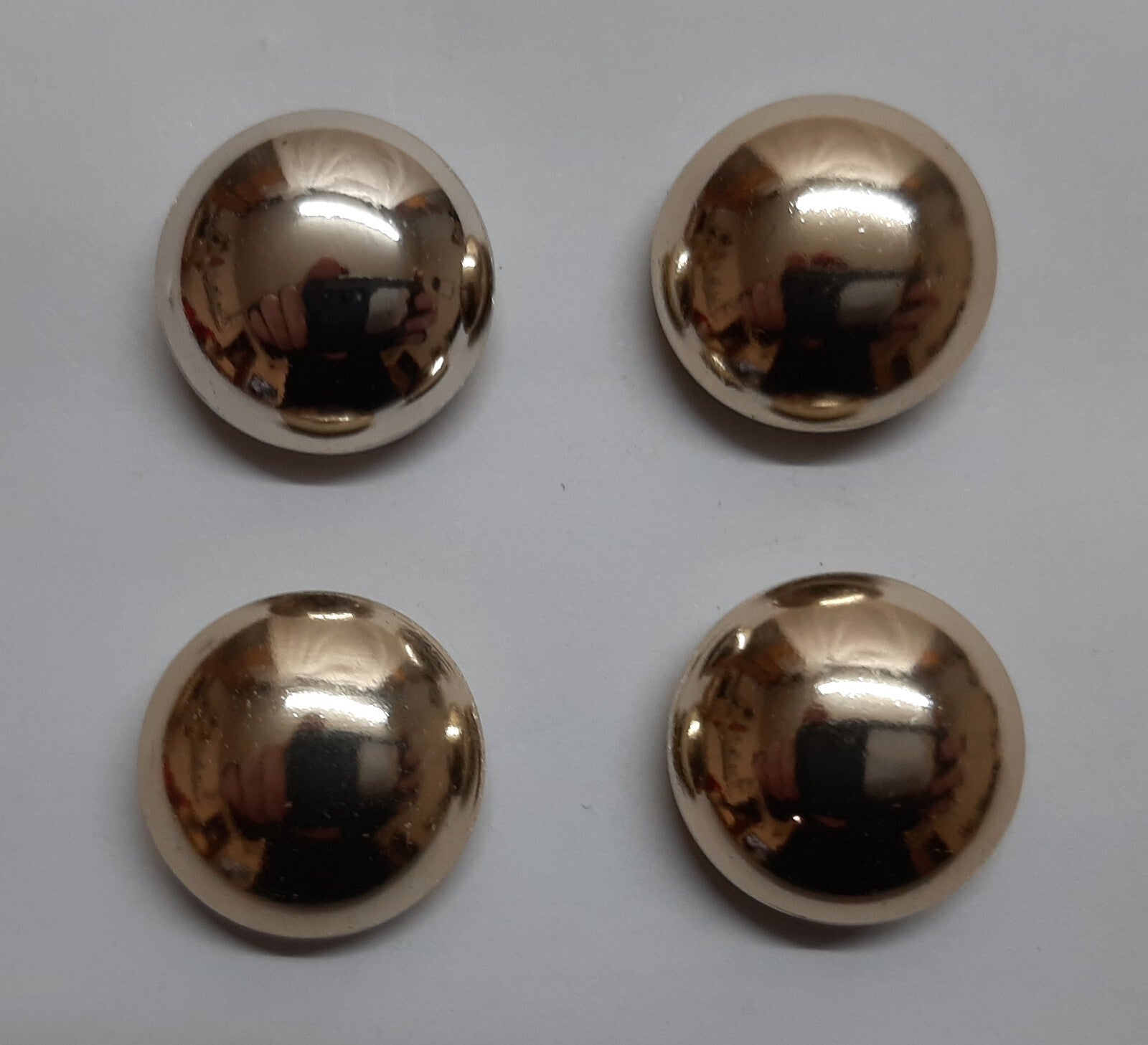 Light Dragoons Buttons Dress Plain Domed Light Gold Ring Back 29L x 2 Pairs