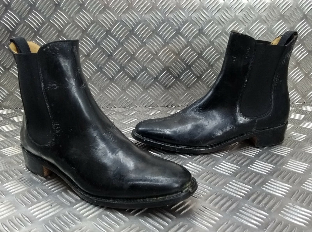 Genuine British Officers Chelsea Boots Black Leather Ceremonial Parade