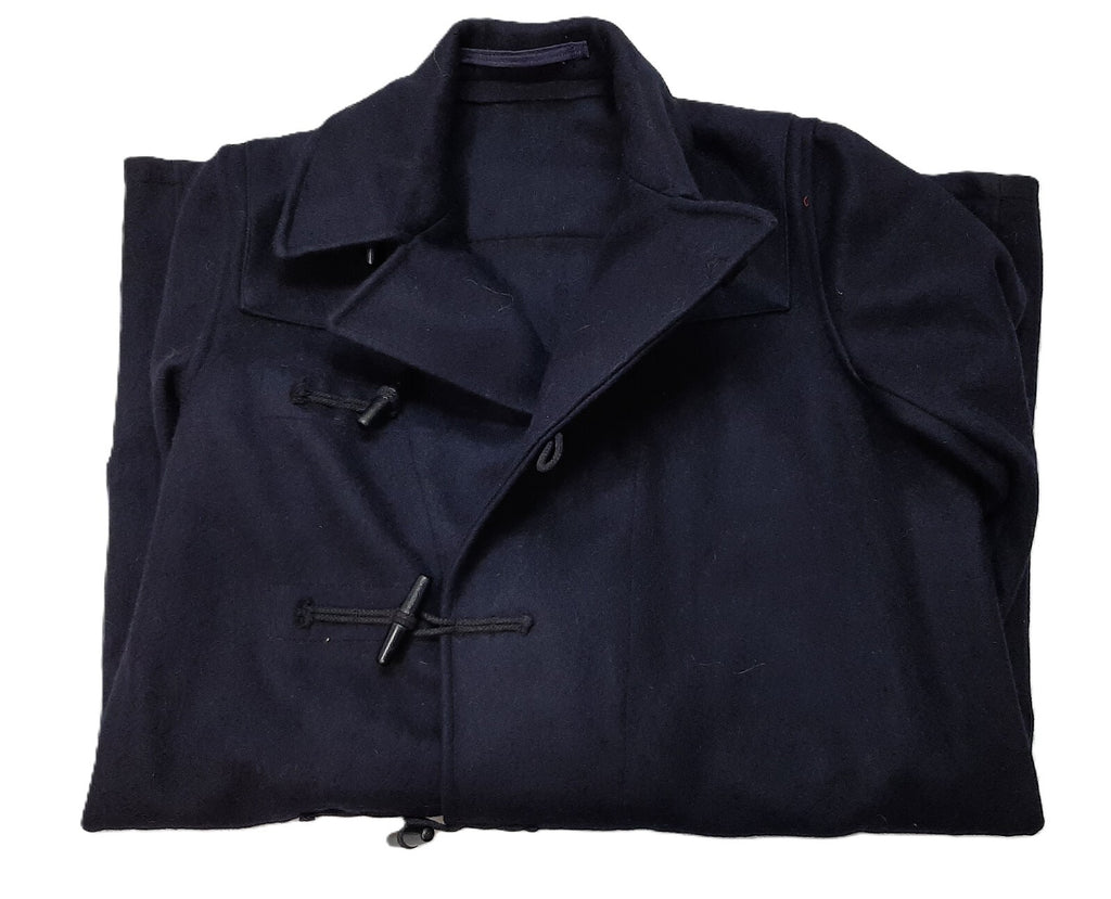Vintage Duffel Overcoat British Made Naval Wool Coat With Toggle Closure Size 5