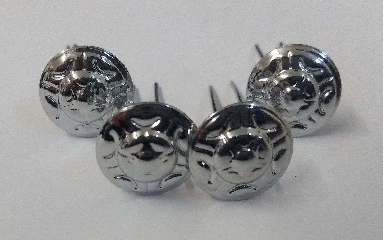 Genuine Issue 13.2mm Chrome Basic Rose Ornament Decorations X8 STD250