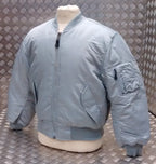 MA1 US Military Style Bomber Jacket Silver - NEW
