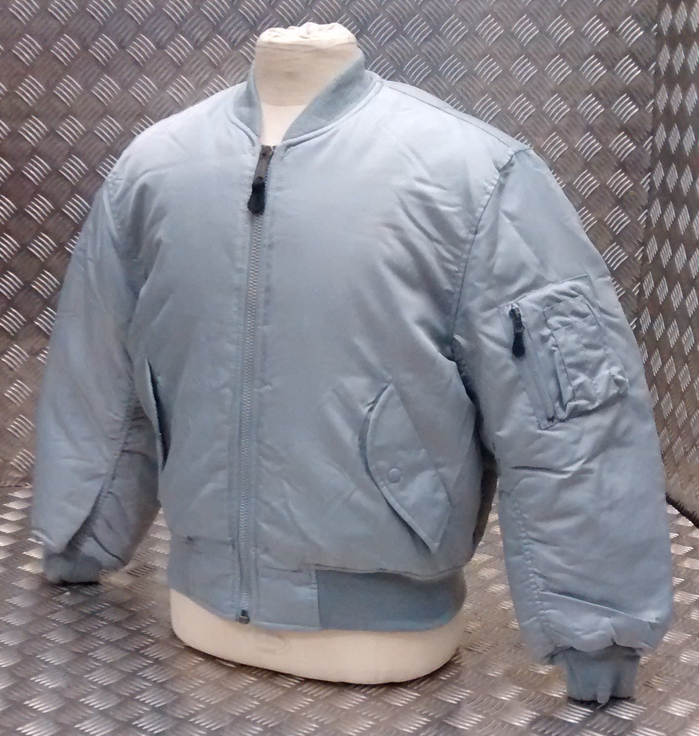 MA1 US Military Style Bomber Jacket Silver - NEW