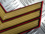 Gold Wire Chevrons Vintage Rank Bar Embroidered Arm Patches
