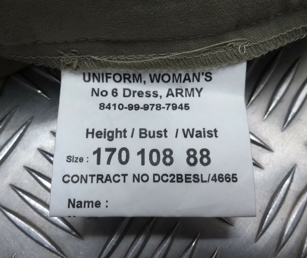 British Army No6 Suit Skirt & Jacket Safari Style Lightweight Woman's Dress Chest 108cm NEW