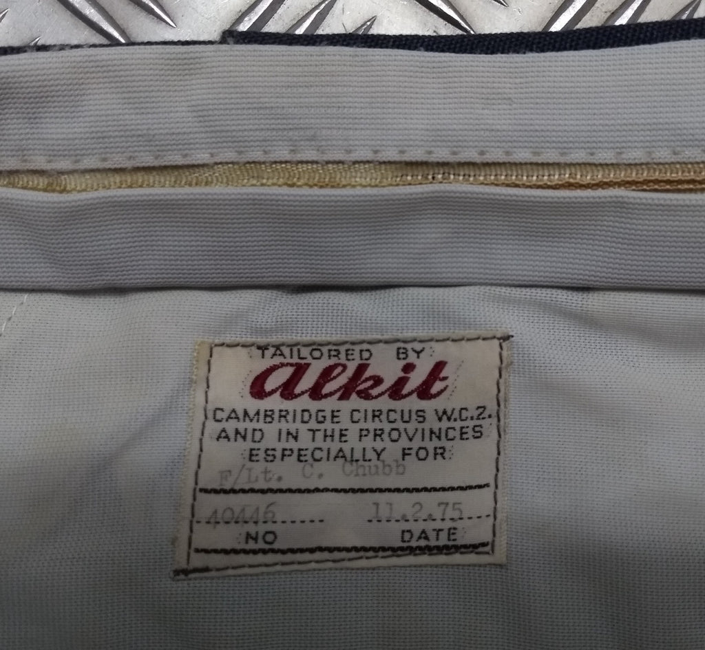 Vintage Trousers RAF Royal Air Force Dress Old Pattern Air Force Blue Grey Colour Waist 35"