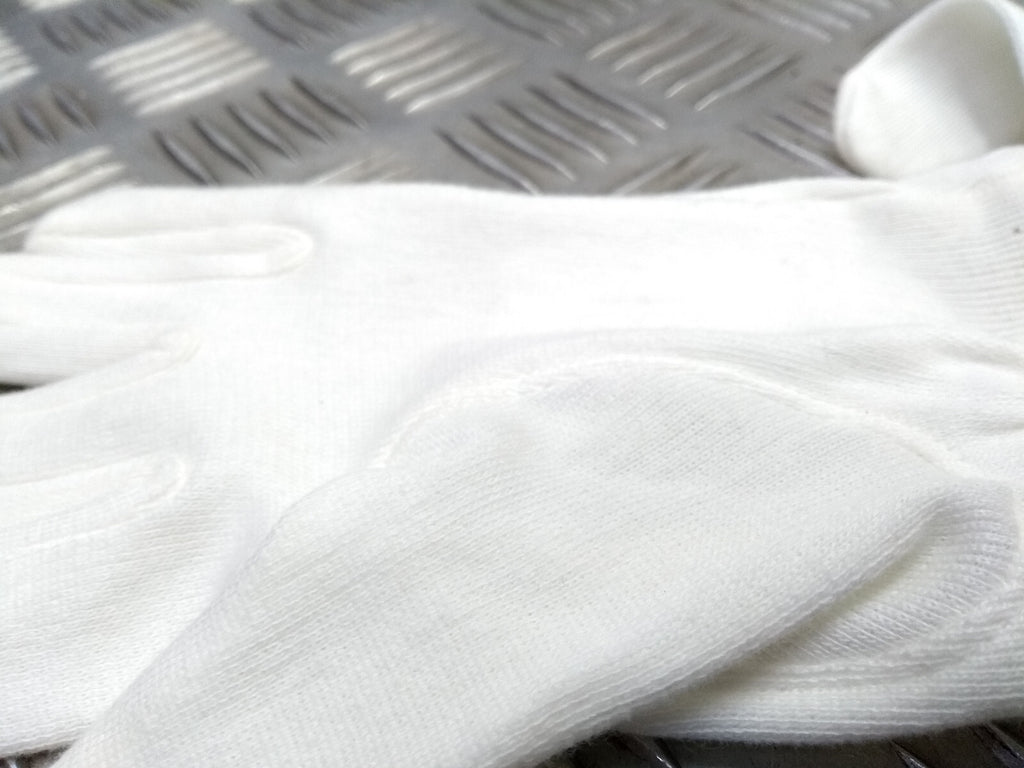 White 100% Cotton Cloth Women's Gloves Size 6½ or 7½ / 2 Pairs