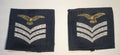 RAF Royal Air Force Airforce Shirt Slides 3 Bar Chevron Aircrew Epaulettes / Sliders 1 Pair NEW