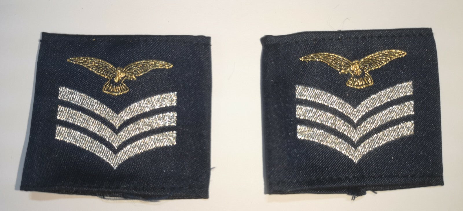 RAF Royal Air Force Airforce Shirt Slides 3 Bar Chevron Aircrew Epaulettes / Sliders 1 Pair NEW