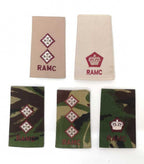 Royal Army Medical Corps RAMC Rank Slides Various Ranks and Camo Colours - Used