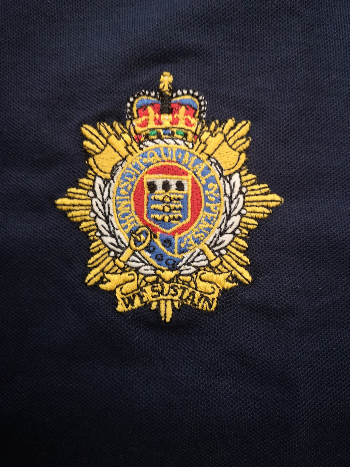 Blue Max Penthouse Polo Shirt with Royal Logistic Corps RLC Chest Insignia