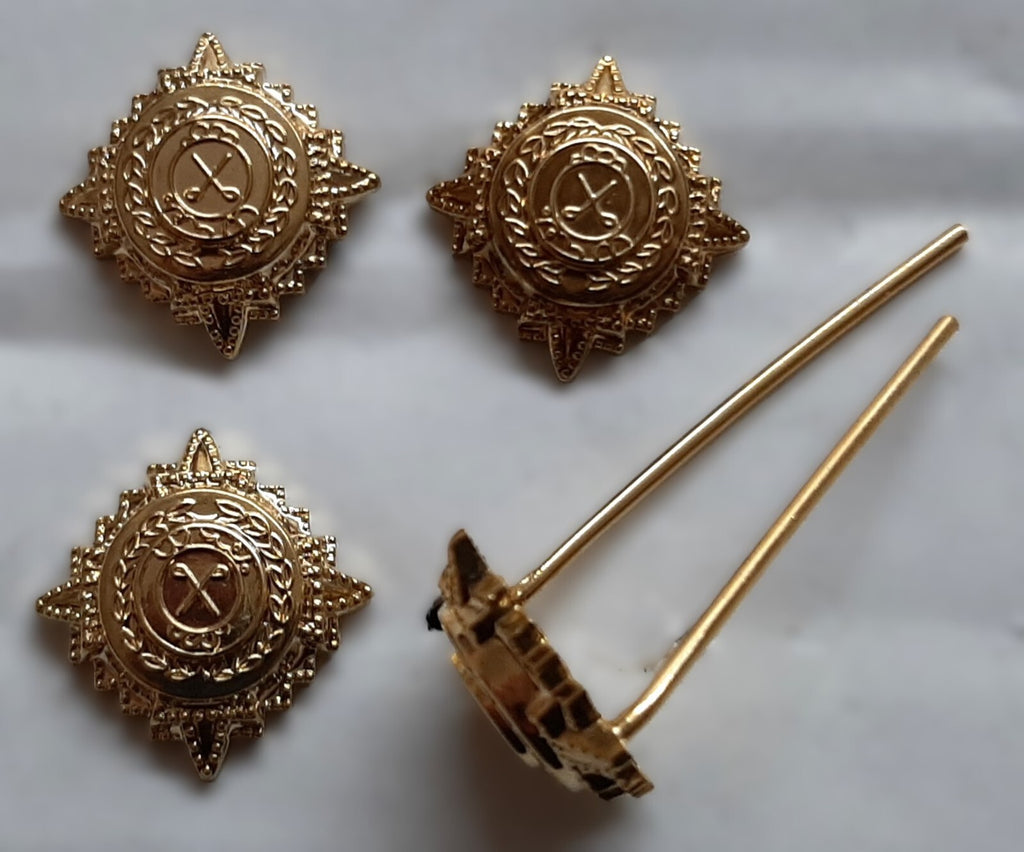 Officer's Ranks Stars Small Rank Pips With Prong Fitments X2 X4 or X6