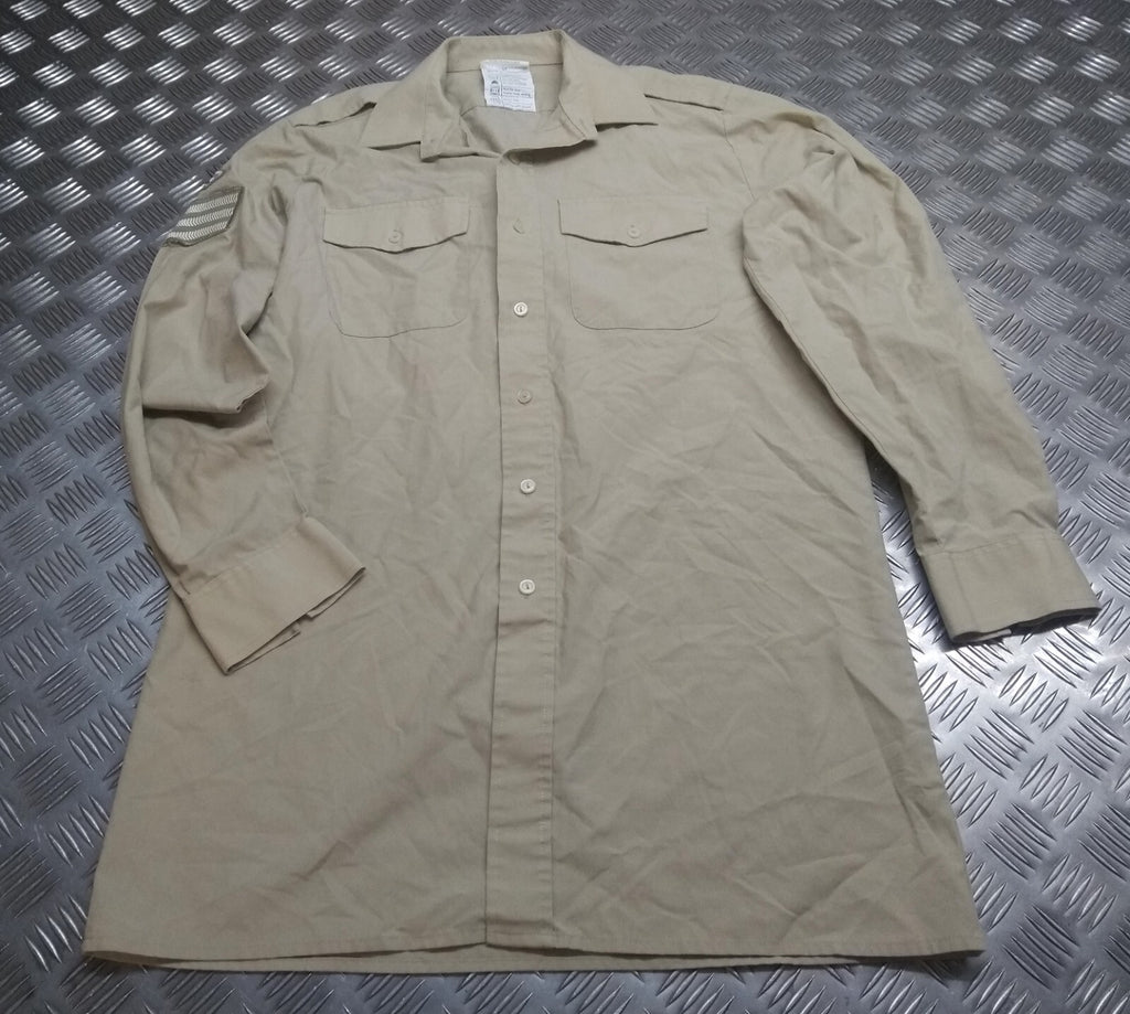 No2 FAD Shirt Long Sleeve Fawn With Assorted Chevrons / Patches / Badges