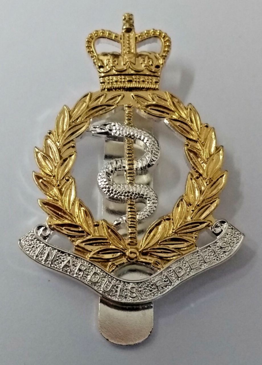 Genuine British Army RAMC Royal Medical Corps Issue Dress Hat Badge - NEW