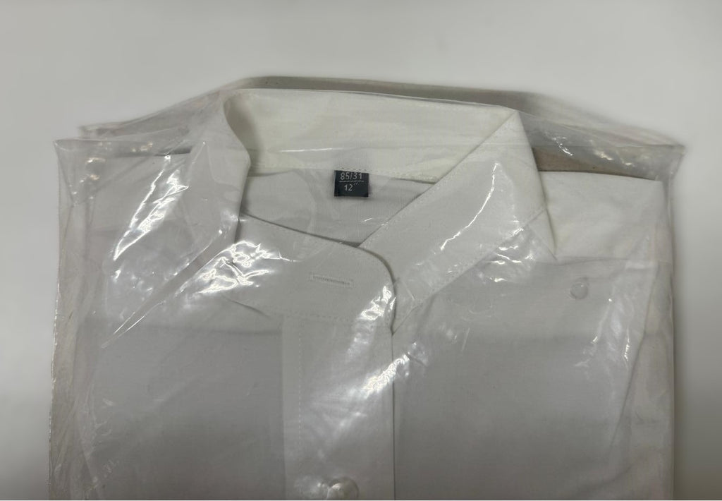 Collarless Shirt Army White Womans Long Sleeve Officers & Mess Dress NEW