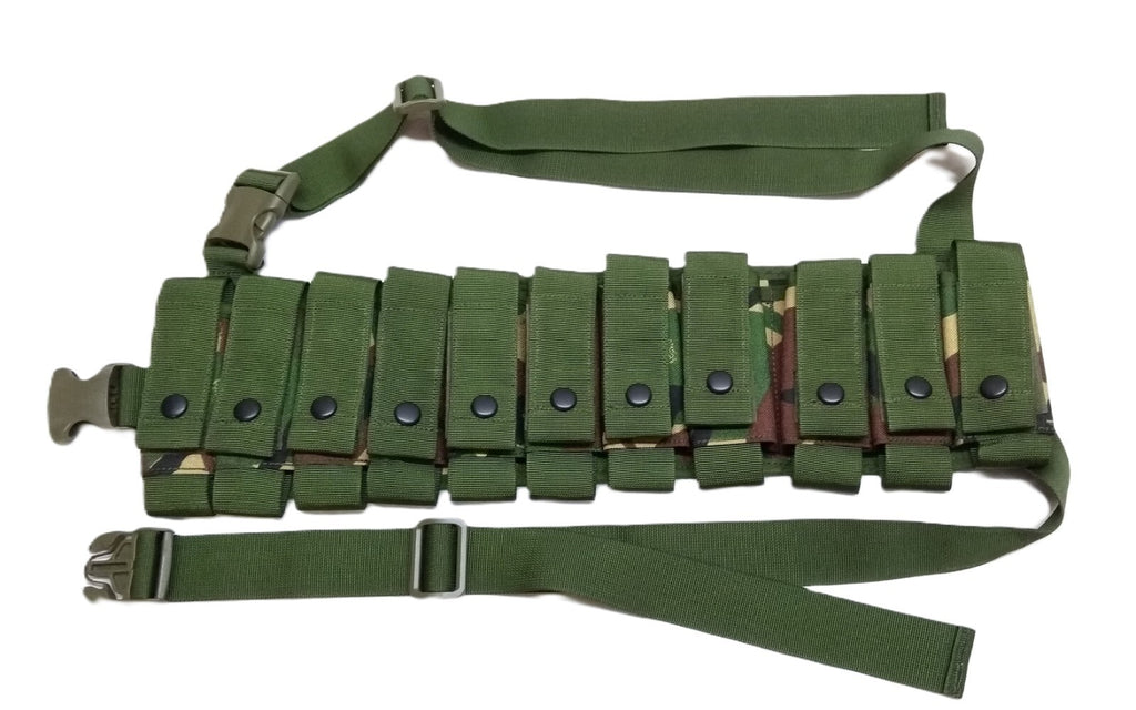 DPM British Camouflage Bandolier 11 Pouch Combat Assault Cartridge Belt NEW