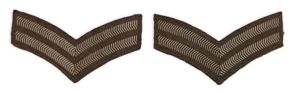No2 Corporal Chevrons British Army Guards / Footguards 2 Stripes Rank Bars 1 Pr
