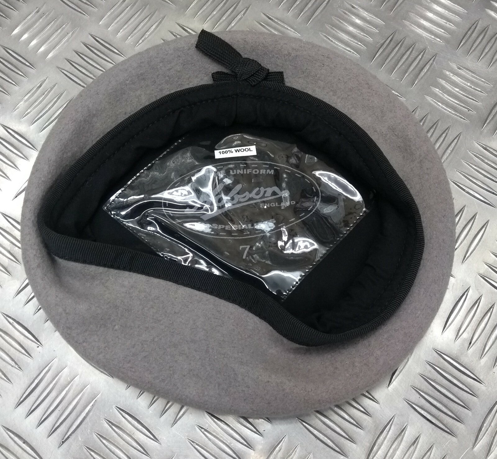 Light Grey Beret Service Dress Hobson of London Mil-Spec Lined Wool Old Stock