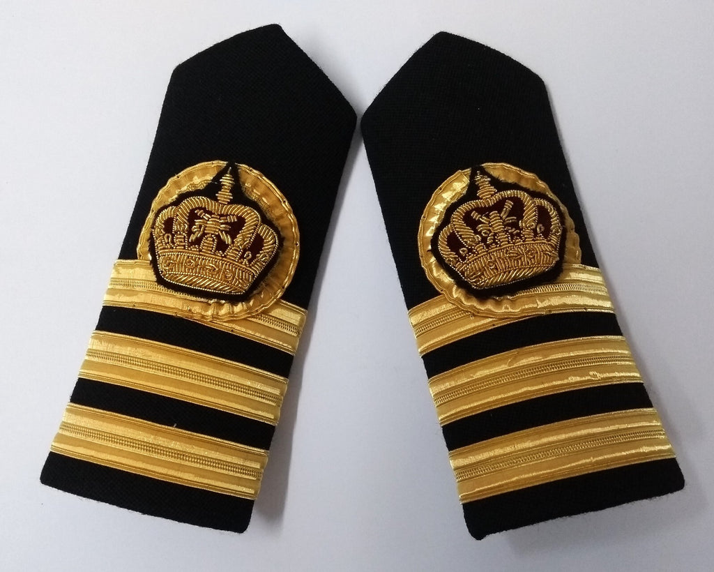 Oman Naval Rank Shoulder Boards Senior Officer Royal Crown Obsolete Navy Issue