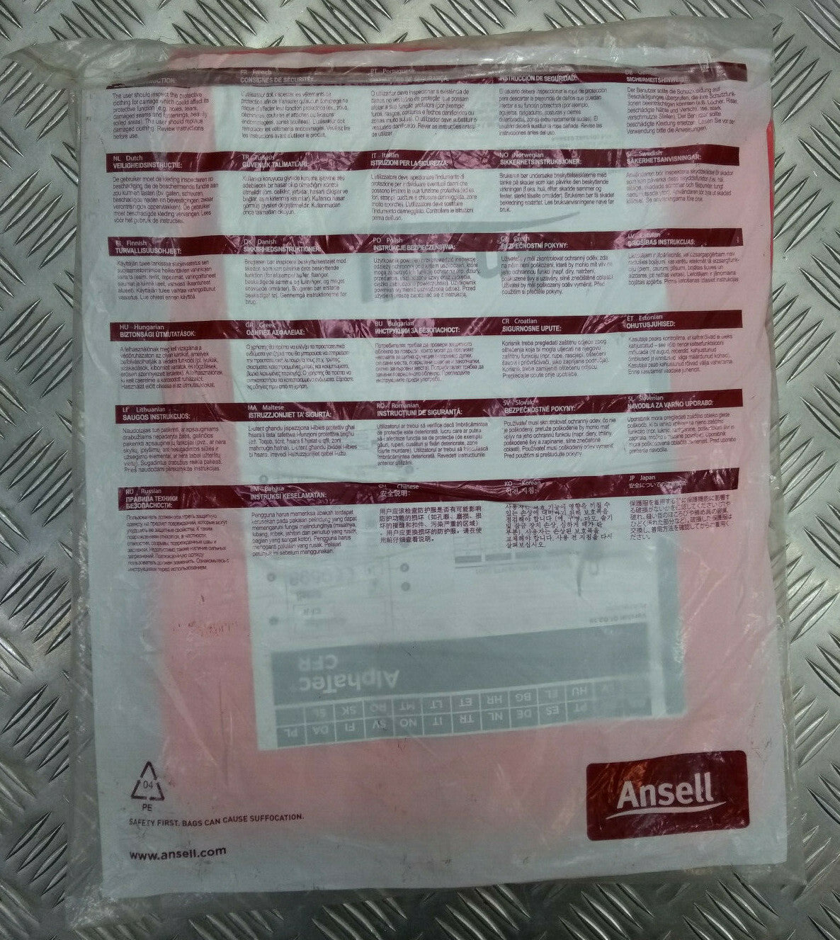 Ansell AlphaTec CFRT Model 111 Red Flame-Retardant Chemical Coverall