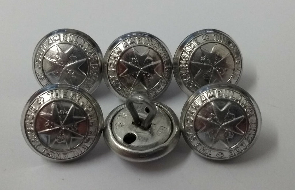 Genuine British Issue St Johns Ambulance Service Dress Cap Buttons 22L ASBT62