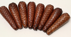 Sword Knot Acorn Dark Brown Leather Bound Replacement Part