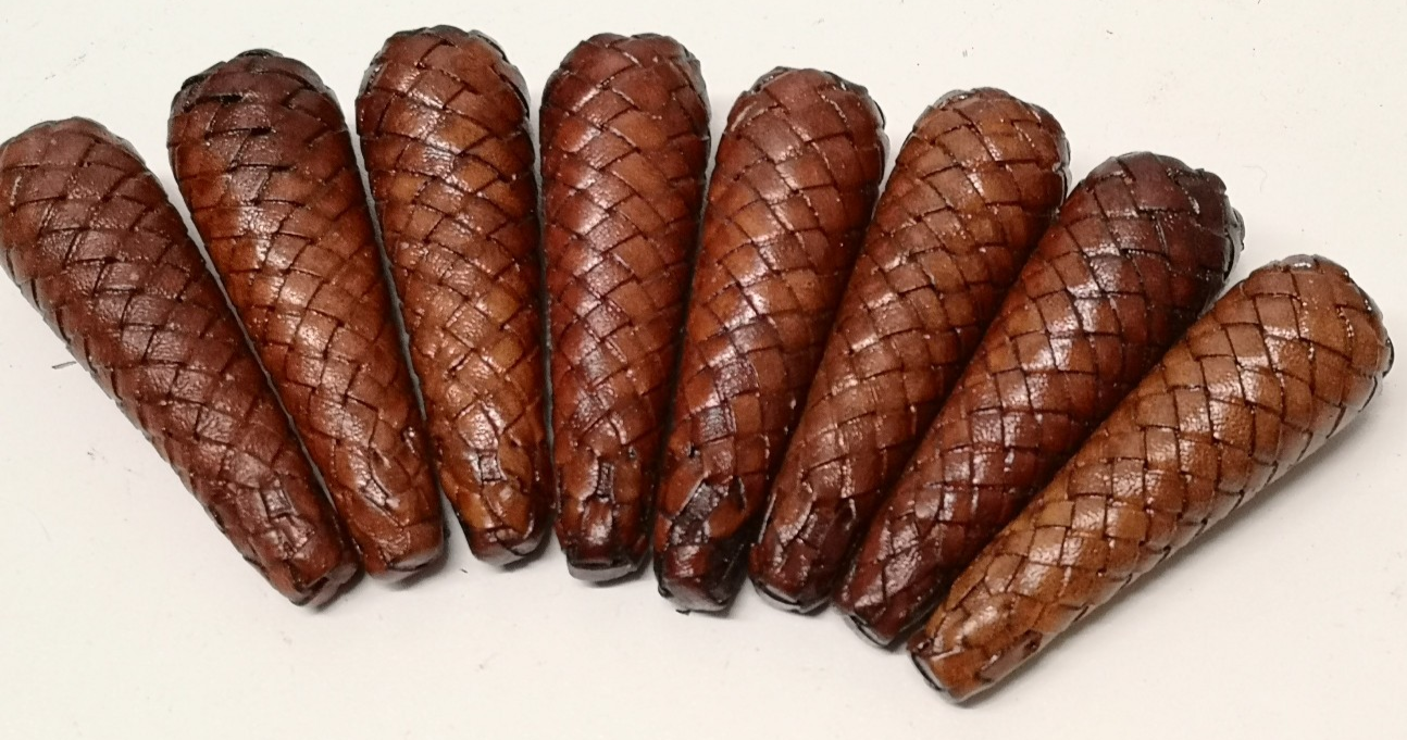 Sword Knot Acorn Dark Brown Leather Bound Replacement Part