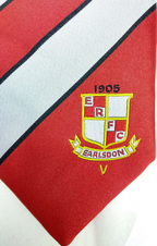 Earlsdon FC ERFC Red Black Grey/White Striped Satin Polyester Tie Charnwood