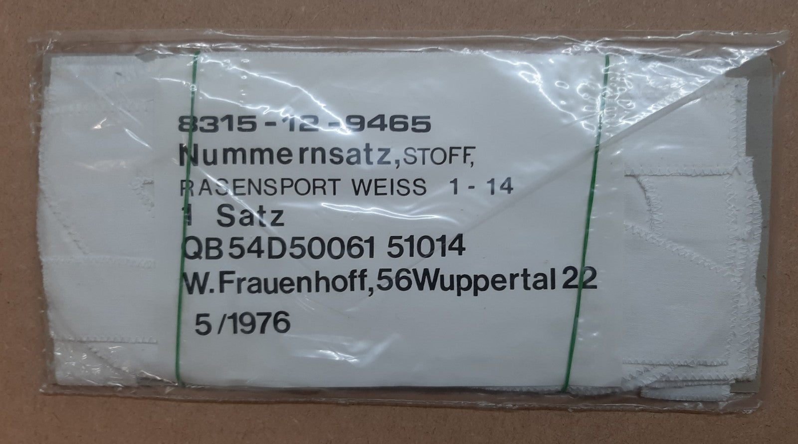 Genuine Vintage West German Sports Sew on Numbers 1-14 1970`s BRAND NEW