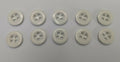Genuine Vintage Issue 4 Hole Plastic Buttons Naval White 14mm