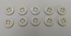 Genuine Vintage Issue 4 Hole Plastic Buttons Naval White 14mm