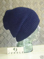 Light Blue Dark Blue Knitted Beanie Hat Watch Cap Woolly Hat - One size