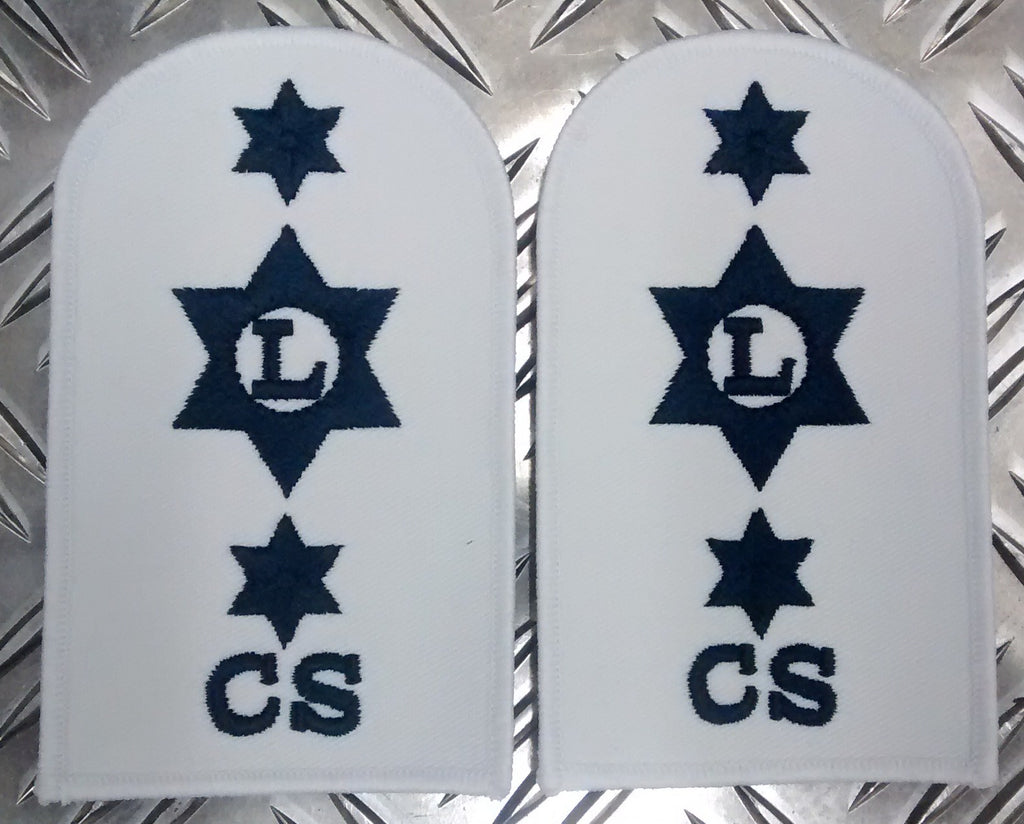 Genuine Pair of Royal Navy RN Logistics Catering Service LR Patches/Badges-NEW