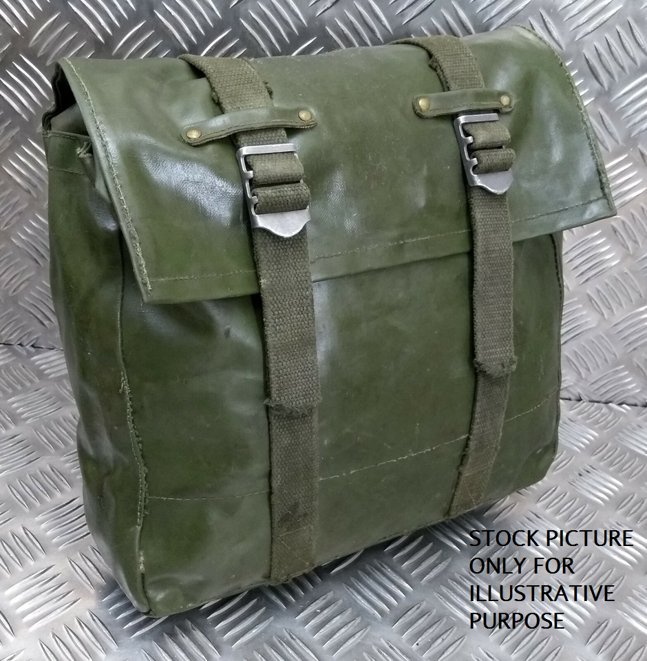 Vintage Army Issue Heavy-duty Vinyl Backpacks & Belts x4ea Heavy Wear & Defects