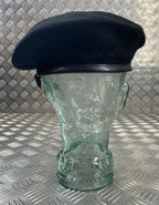 Compton Webb England Style Black Lined Wool Beret 6 1/2
