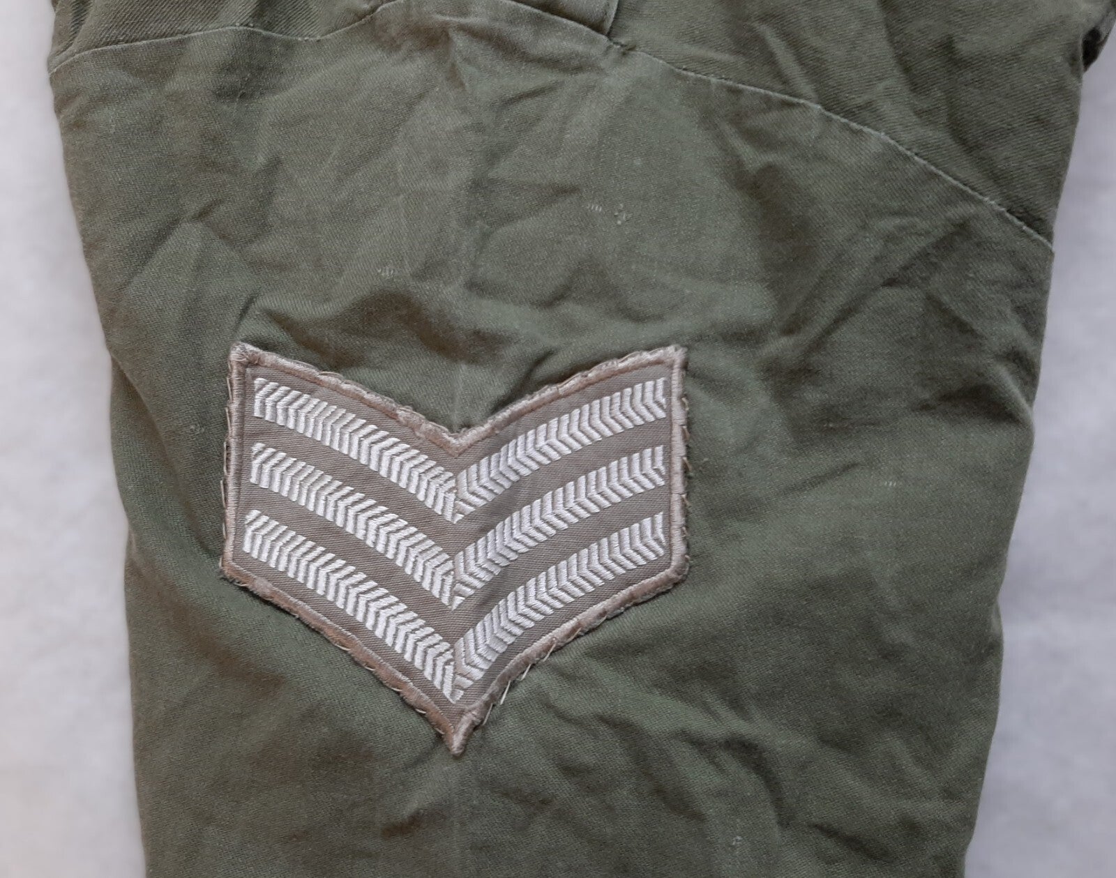 Vintage Combat Shirt British Army Green General Service Long Sleeves Size 41cm