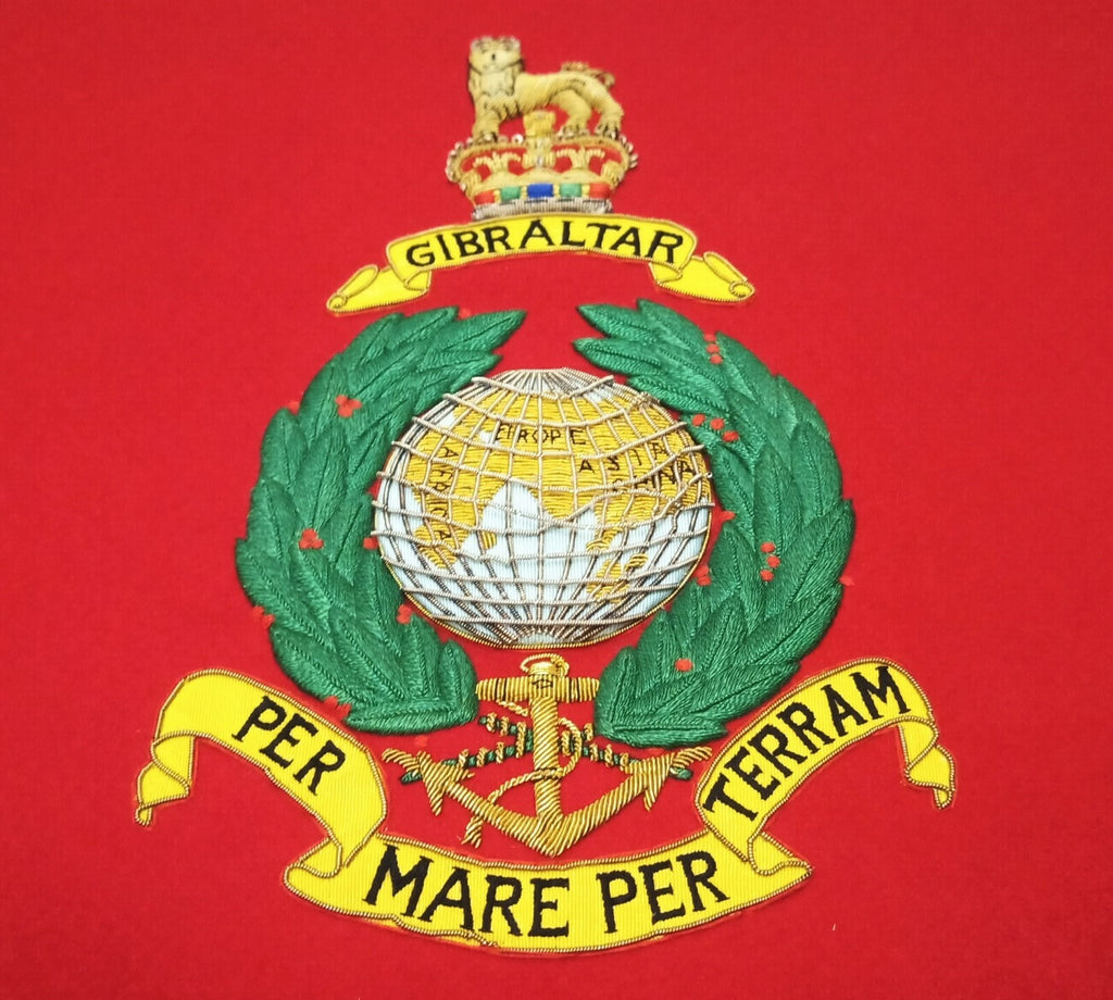 British Royal Marines RM Ceremonial / Lectern Banner PER MARE PER TERRAM