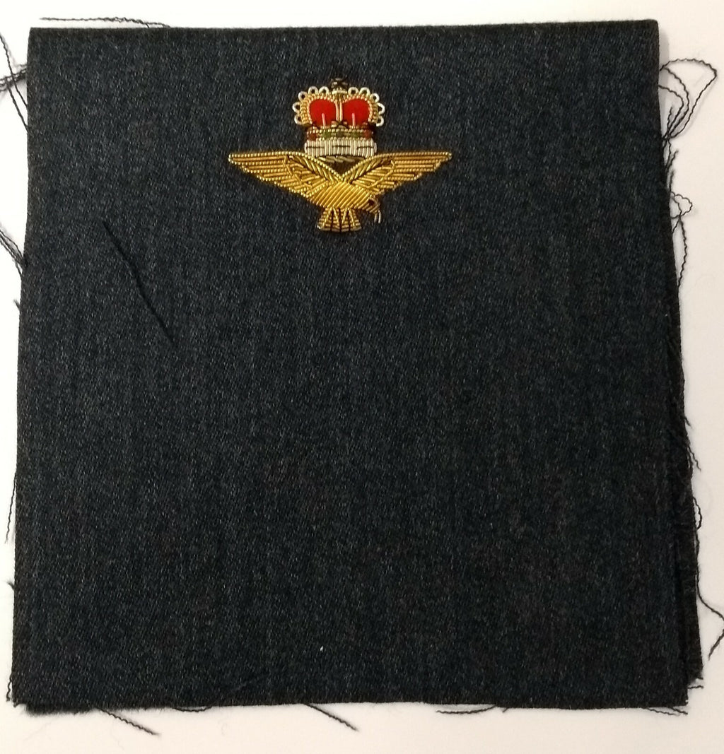 Mess Dress Braided Patch RAF Royal Air Force Unsewn Hand Embroidered Swatch