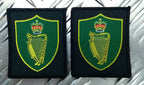 Harp & Crown Cloth Arm Badge Made in England Insignia X2