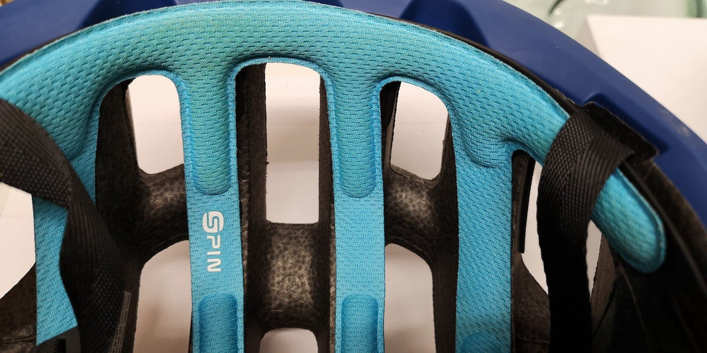 POC Ventral Air Spin Lead Blue Matt 250g 56-61 Bicycle Helmet Used with Box