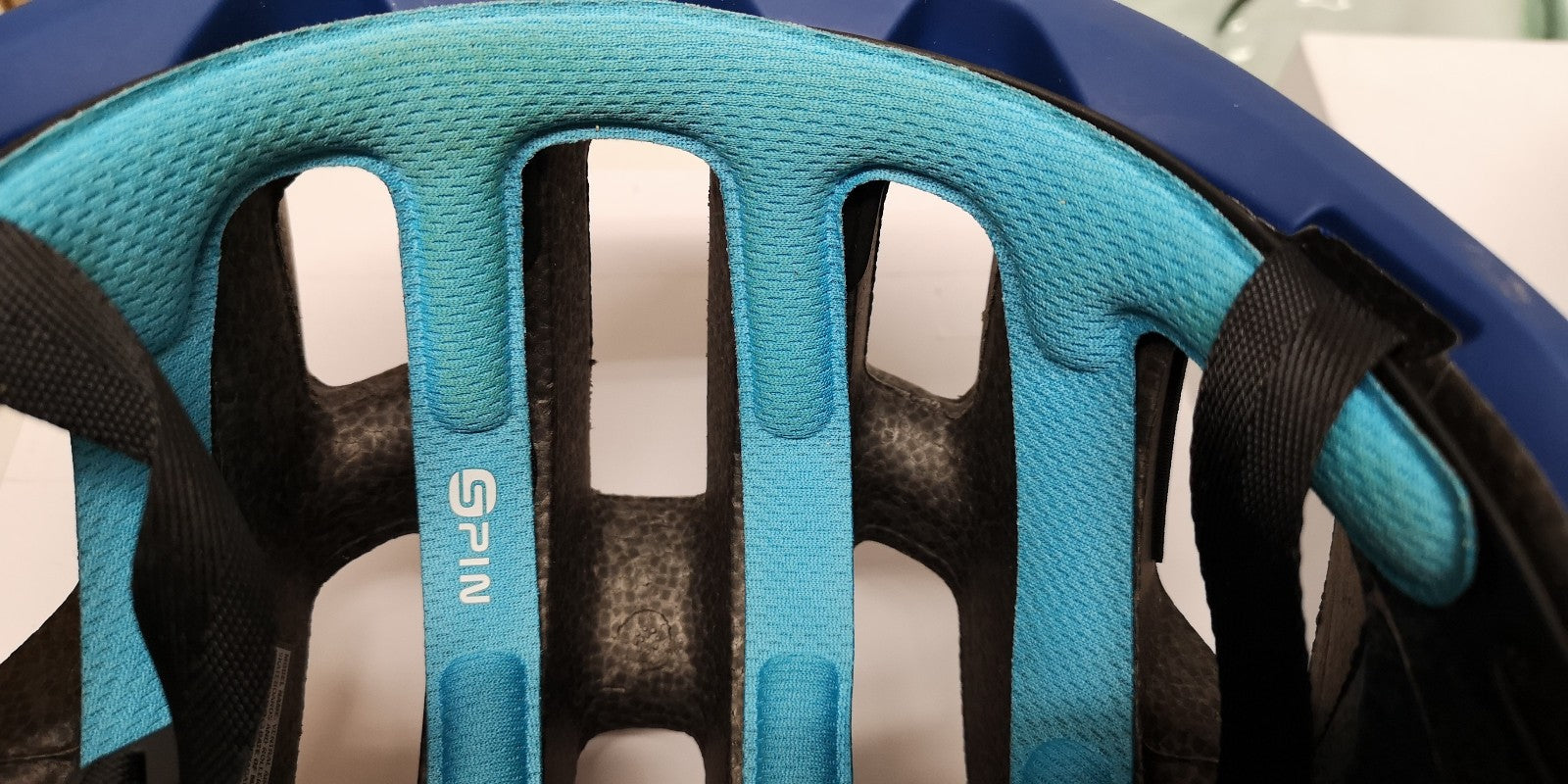 POC Ventral Air Spin Lead Blue Matt 250g 56-61 Bicycle Helmet Used with Box