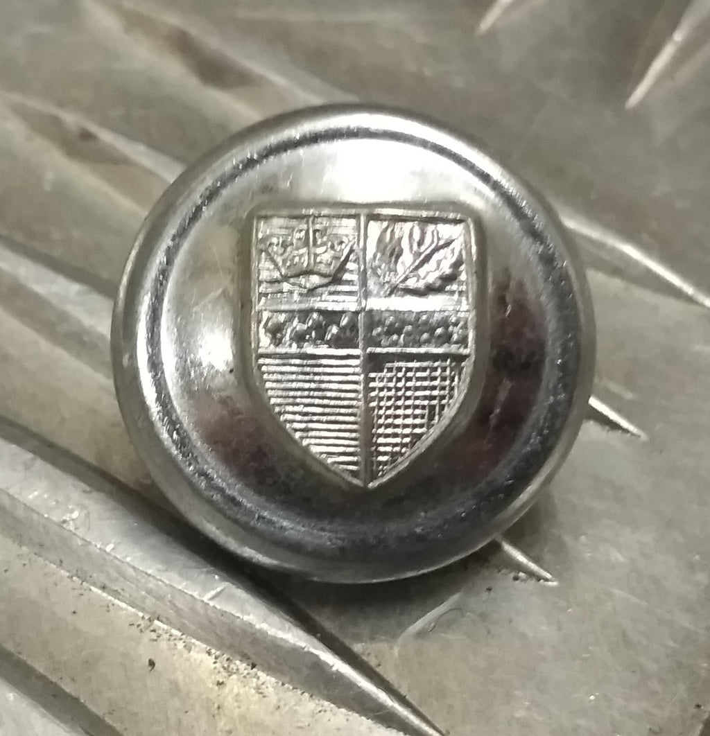 Genuine Vintage Ambulance Issue Silver Coloured Metal Buttons With Insignia x2