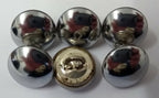 Genuine Vintage Chrome Half Ball Dome Dress Buttons 22L14mm Buttons ASBT143