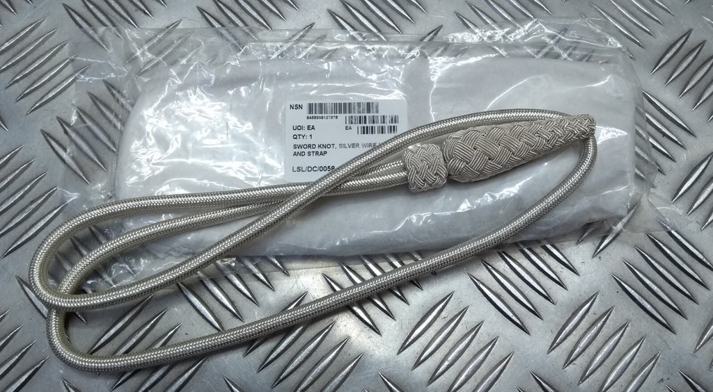 Deputy Sword Knot British Silver Wire Cord- NEW