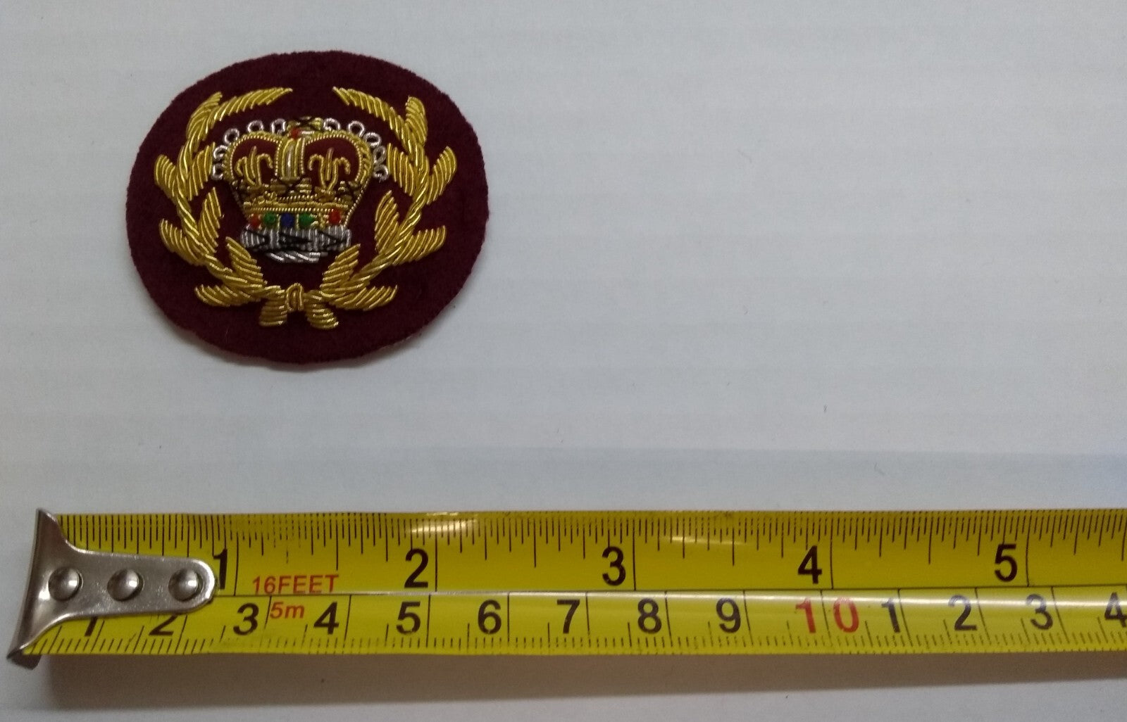 Mess Kit Badge RQMS Para Maroon British Hand Embroidered Insignia Patch