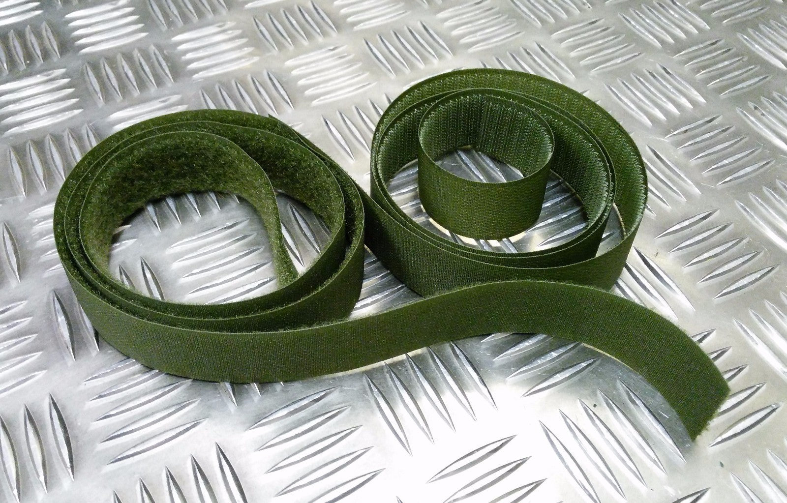 Genuine British Olive Green 15mm or 30mm Rip n Grip Hook & Loop Sewing Strips