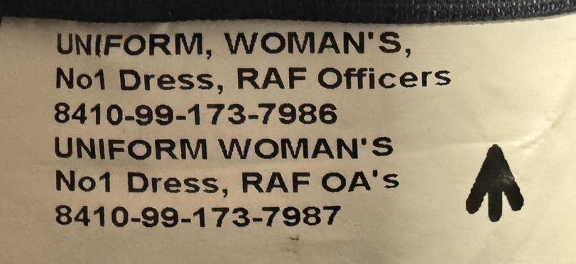 WRAF / RAF Royal Air Force No1 Slacks Womans Air Force Blue Grey Colour Version Trousers W34" Long