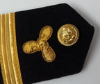 Naval Senior Officers No1 Uniform Shoulder Boards Epaulette Black & Gold Detail