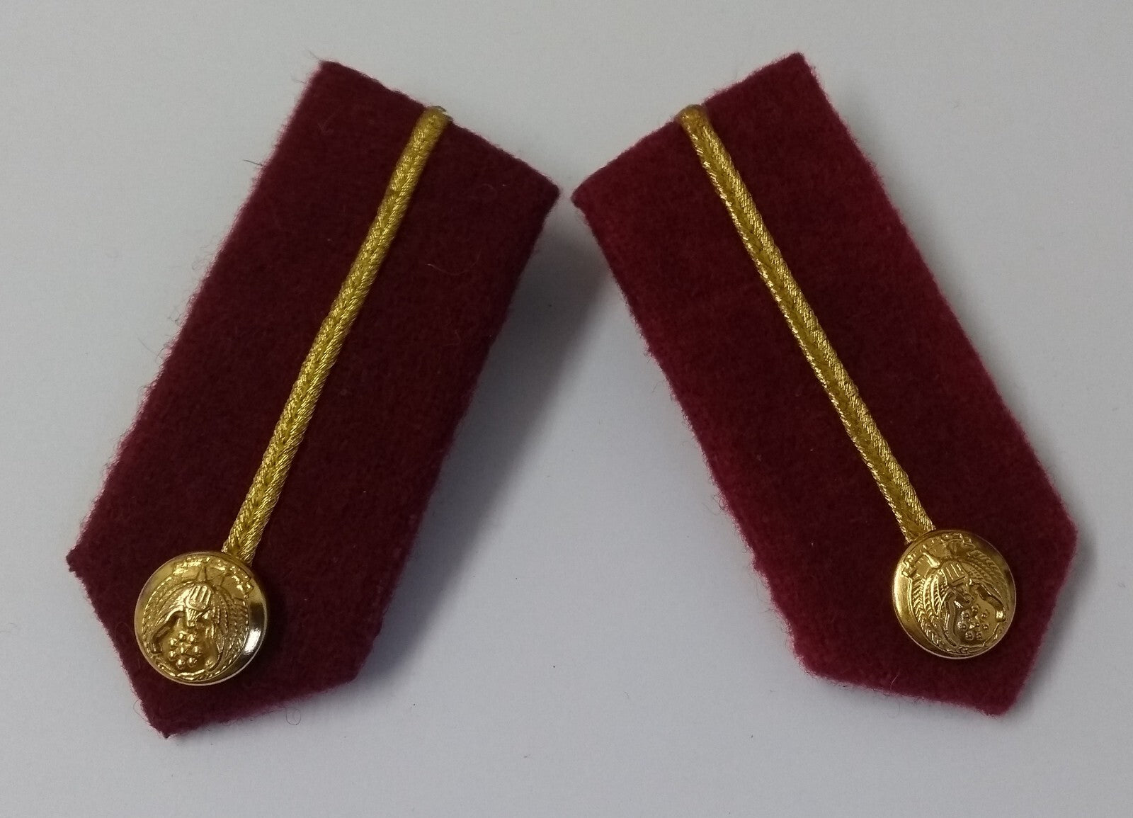 Abu Dhabi Officer Rank Collar Boards Gorgets & Insignia Buttons With Snap Clips